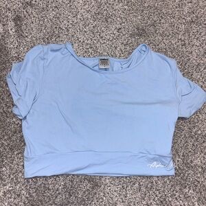 Alphalete Sky Blue crop Tee